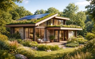 maison-ecologique-toit-vegetalise-panneaux-solaires