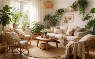 salon-chaleureux-fauteuils-rotin-plantes