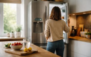 cuisine-moderne-personne-refrigerateur-fenetre