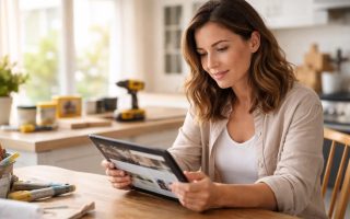 personne-tablette-renovation-piece-moderne