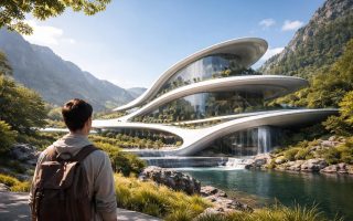 personne-structure-moderne-paysage-naturel