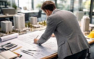 architecte-plans-maquettes-bureau-moderne