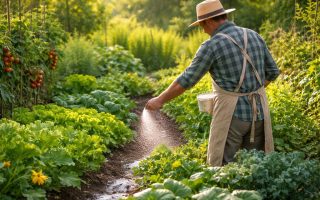jardin-verdoyant-jardinier-bicarbonate-matinal